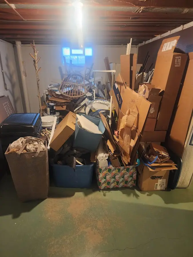 Roll-off dumpster container at job site for 6 Yard Dumpster Rental in Thermalito